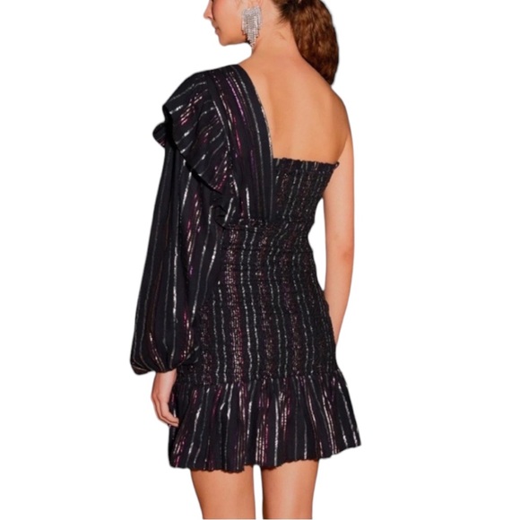 NWOT FARM Rio Lurex Stripes Mini Dress. Size Small - Picture 2 of 13